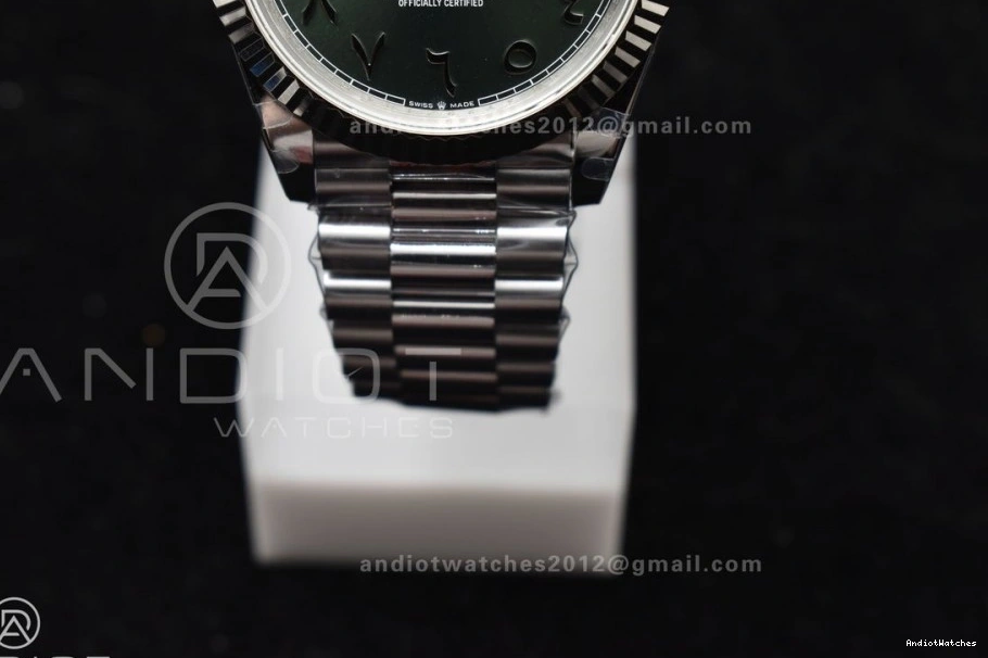 on SS 722 Dial DayDate 904L Green Bracelet JDF VR3255 Steel (Gain UrbanStyle President Arabic 40 Weight) V3 1218